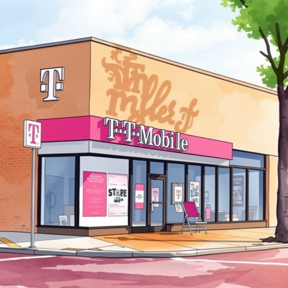 T-Mobile retail store exterior for in-person customer service