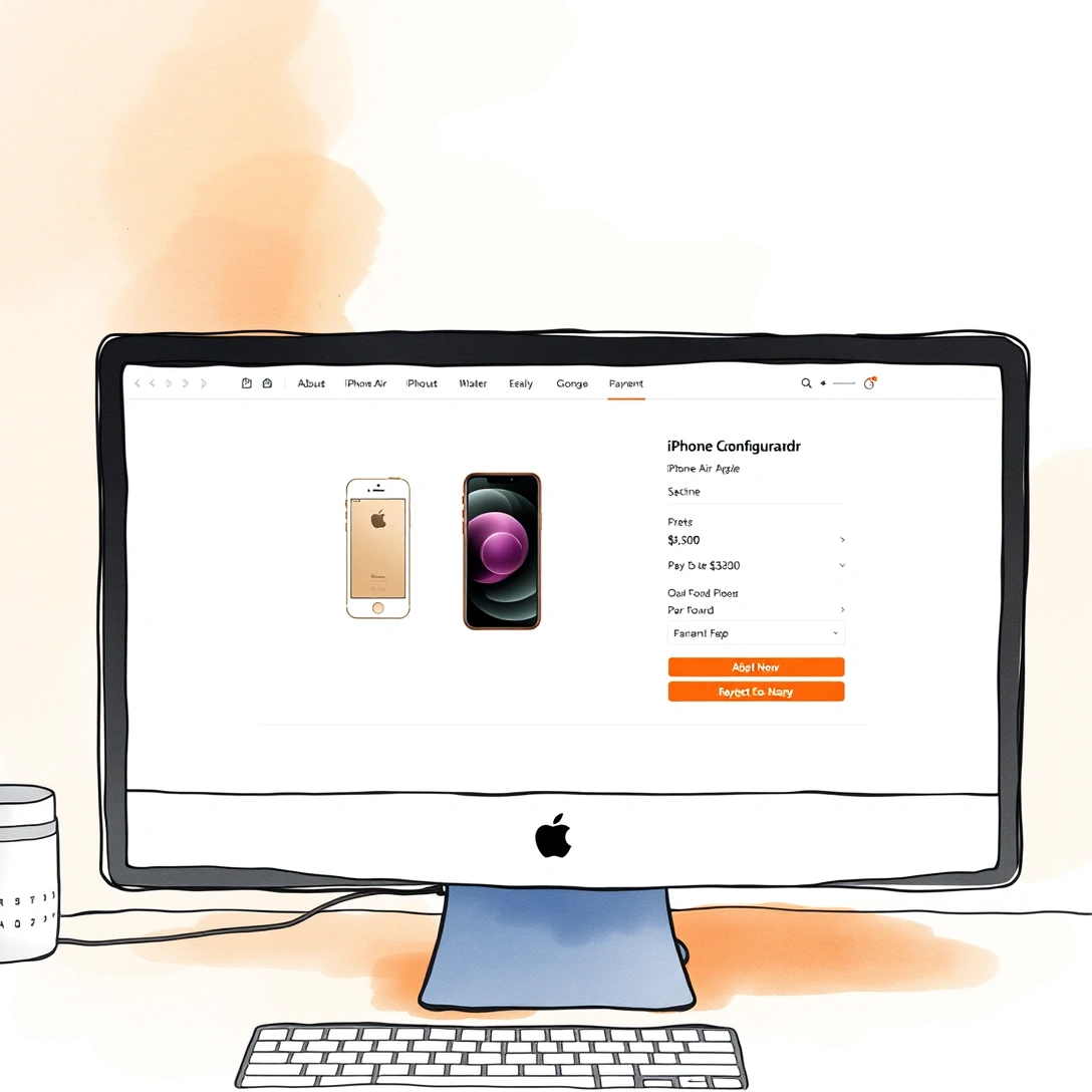 Apple Online Store checkout page for iPhone Air configuration