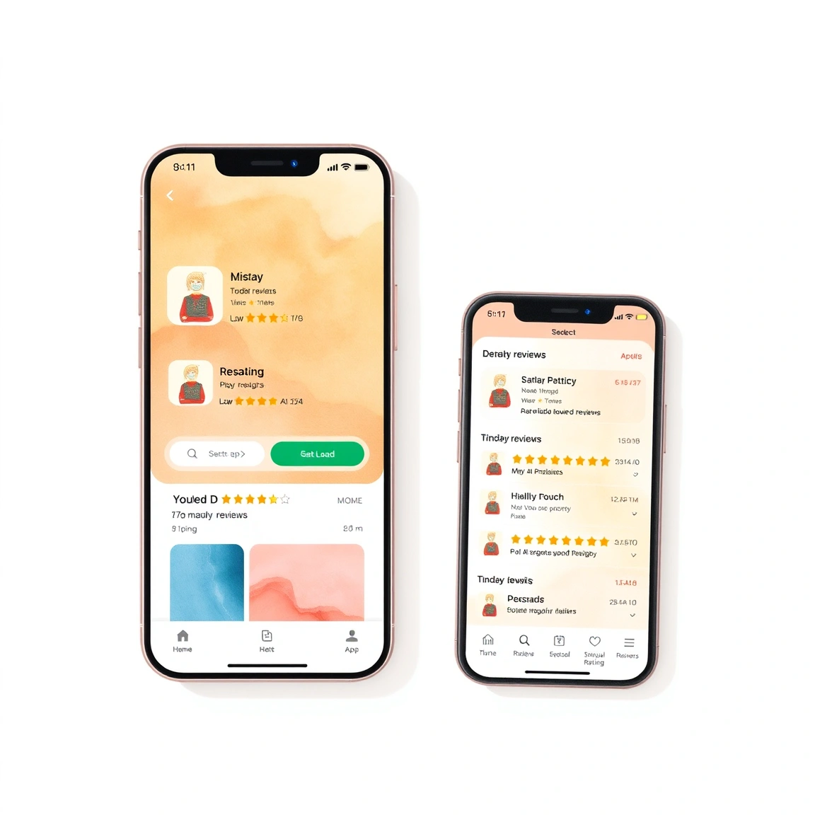 App store listing comparing low review volume with high review volume ratings