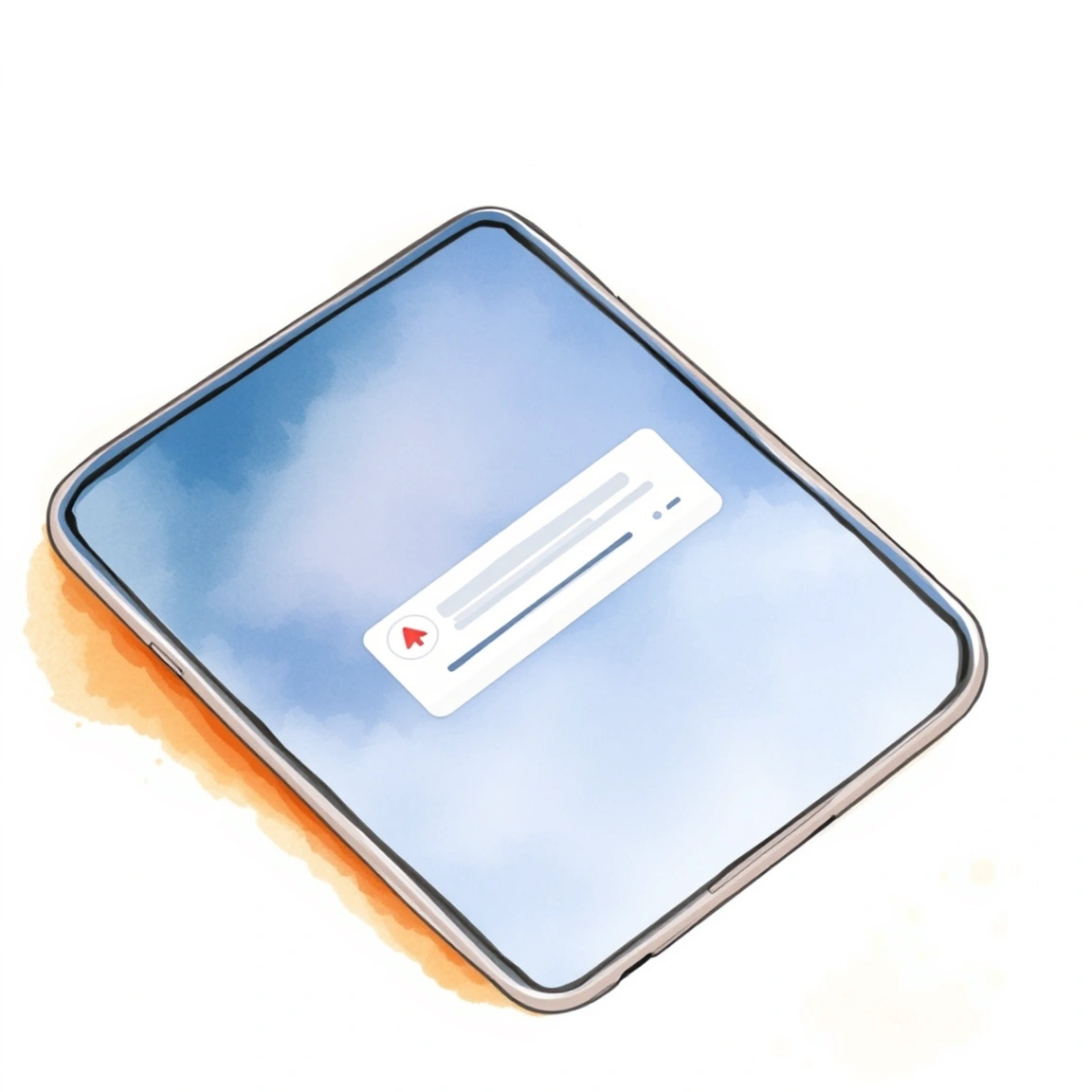 Smartphone displaying a crashed or frozen mobile app with error state